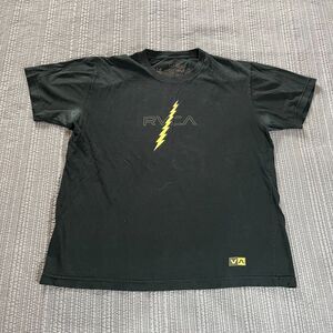 RVCA Lightning Bolt Graphic T-Shirt Men’s Large Black Short Sleeve Tee